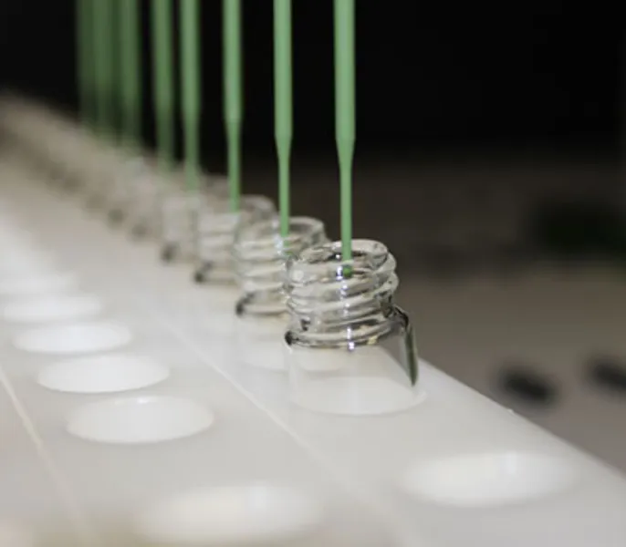 16 Position Pitched Tube Rack